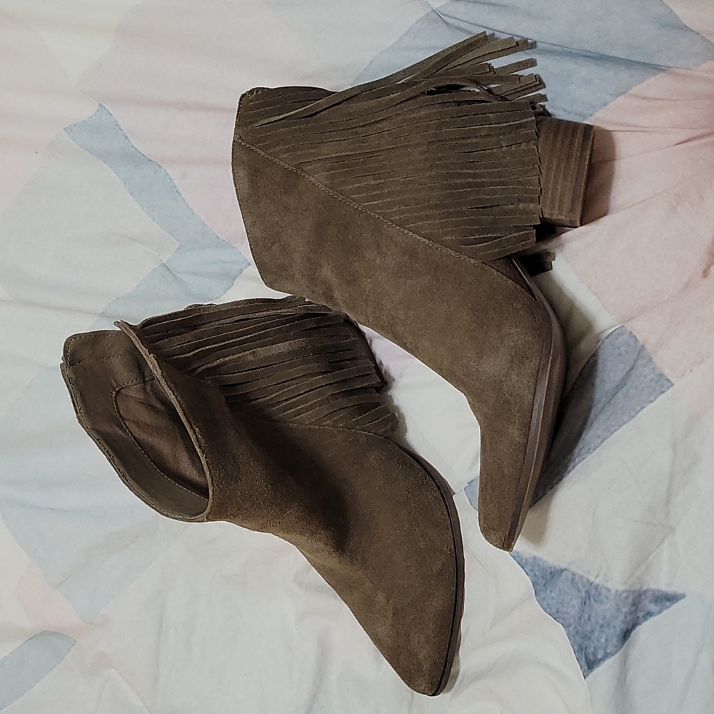 Steve Madden Fringe Ankle Booties